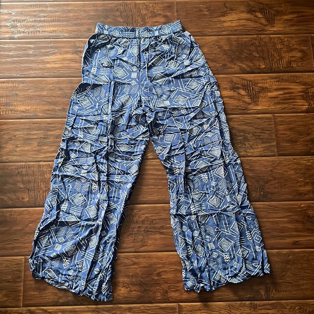 Aztec print flare pants